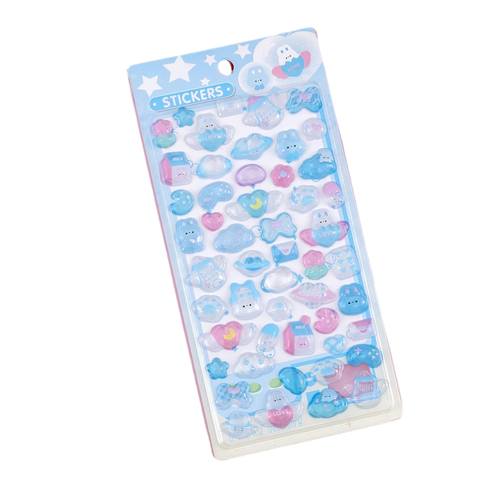 Embossed Animal Sticker Cartoon ABS Sticker for Scrapbooking Notebook Journal Phone Cover Luggage Kids Rewarding Name Card Embellishment