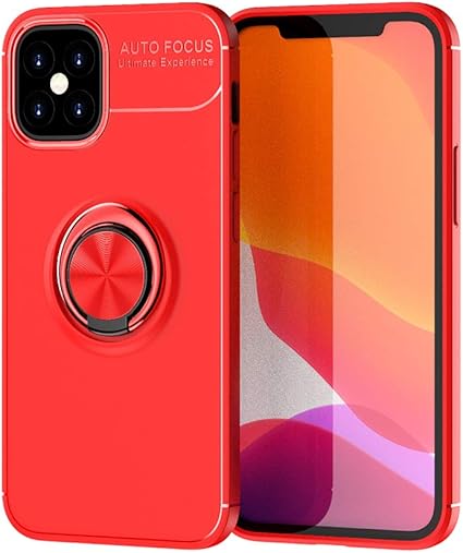 Amazon Co Jp Dingxin Iphone 12 Mini ケース リング付き Iphone 12 5 4インチ 対応 360度回転 落下防止 耐衝撃 Tpu スタンド機能 薄型 軽量 指紋防止 車載ホルダー対応 アイフォン 12 ミニ カバー スマホ ケース Iphone 12 Mini レッド 家電 カメラ