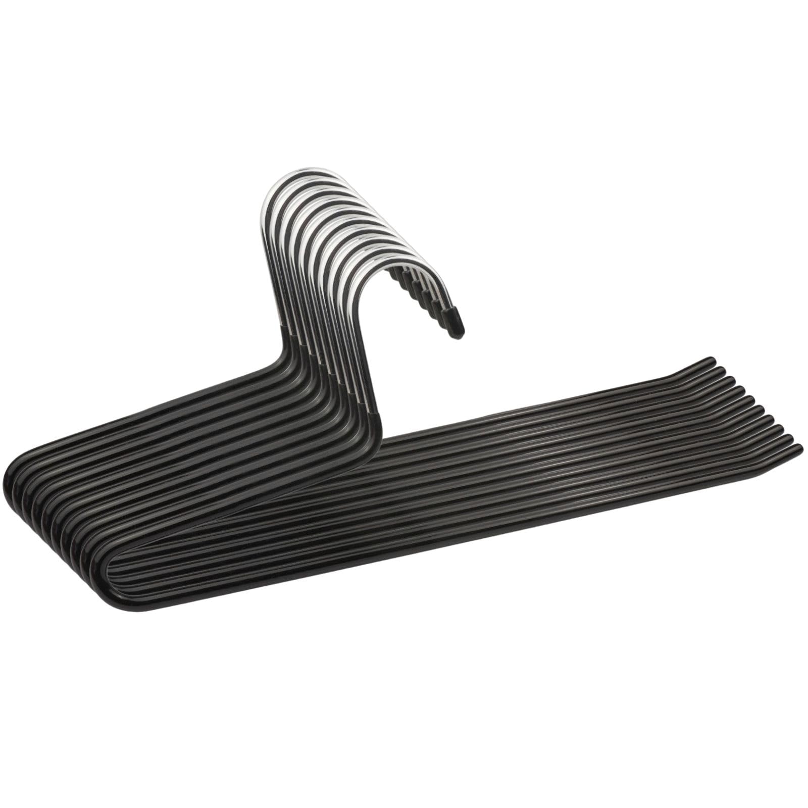 10 Metall-Hosenbügel 32cm rutschfest schwarz HB 132-10 Stück | PB-Onlinehandel