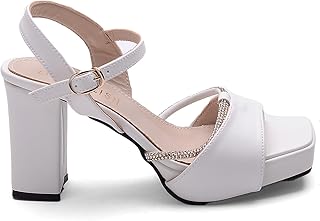 صندل جلد بكعب وشريط ماسي H-2