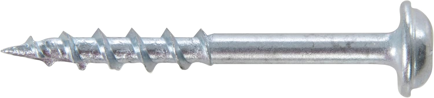 Triton 447177 Zinc Pocket Hole Screws, Silver, 8 x 1-1/2-Inch, Set of 250 Piece