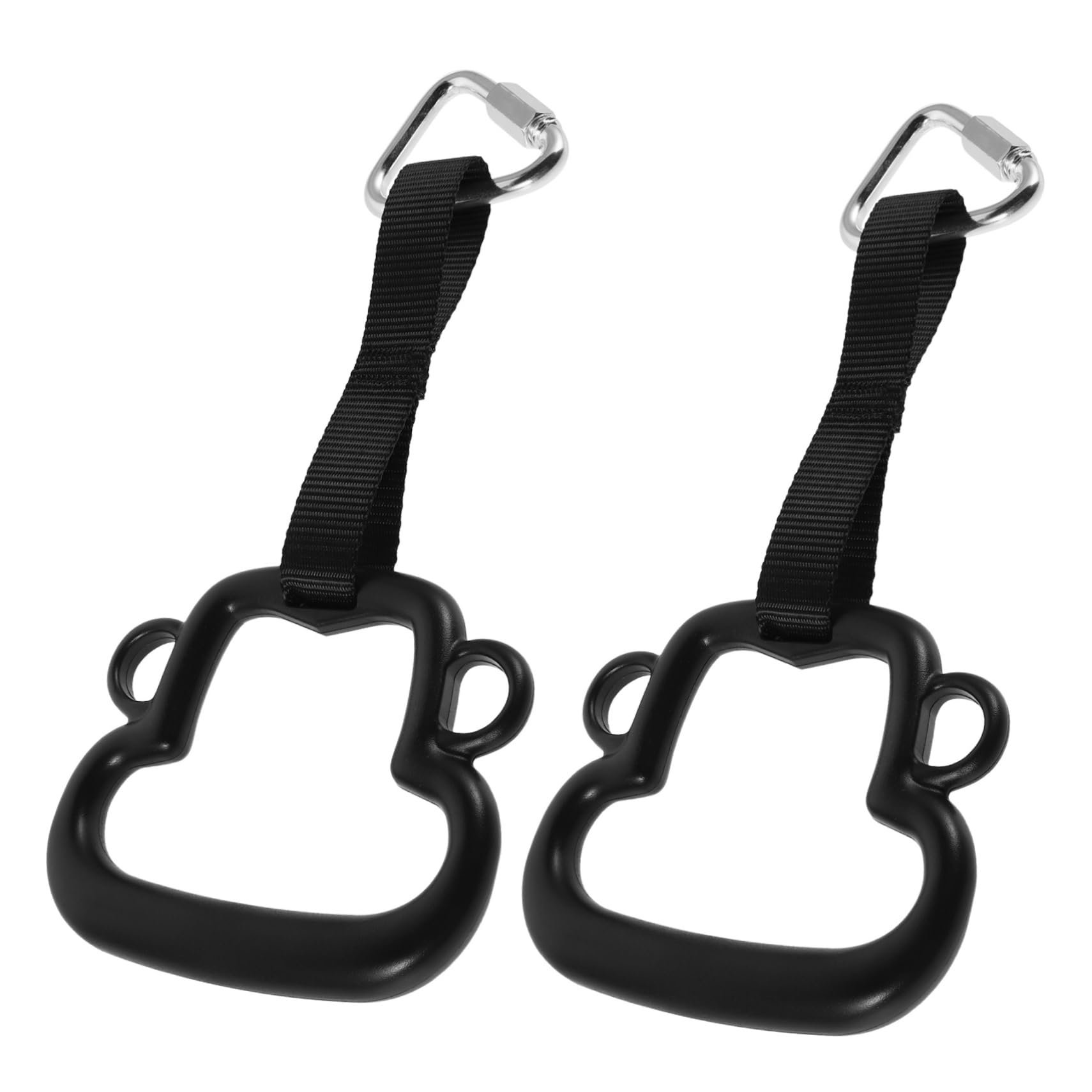 Hemoton 1Pair Gym Rings Non Slip Indoor Exercise Rings for Durable Material for Playground and Ninja Obstacle Course Training