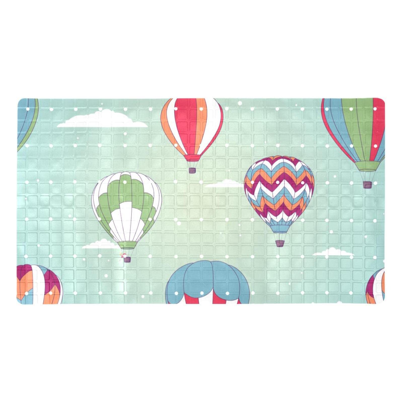 Alfombrilla de ducha suave antideslizante para bañera lavable 14,7 x 26,9 pulgadas