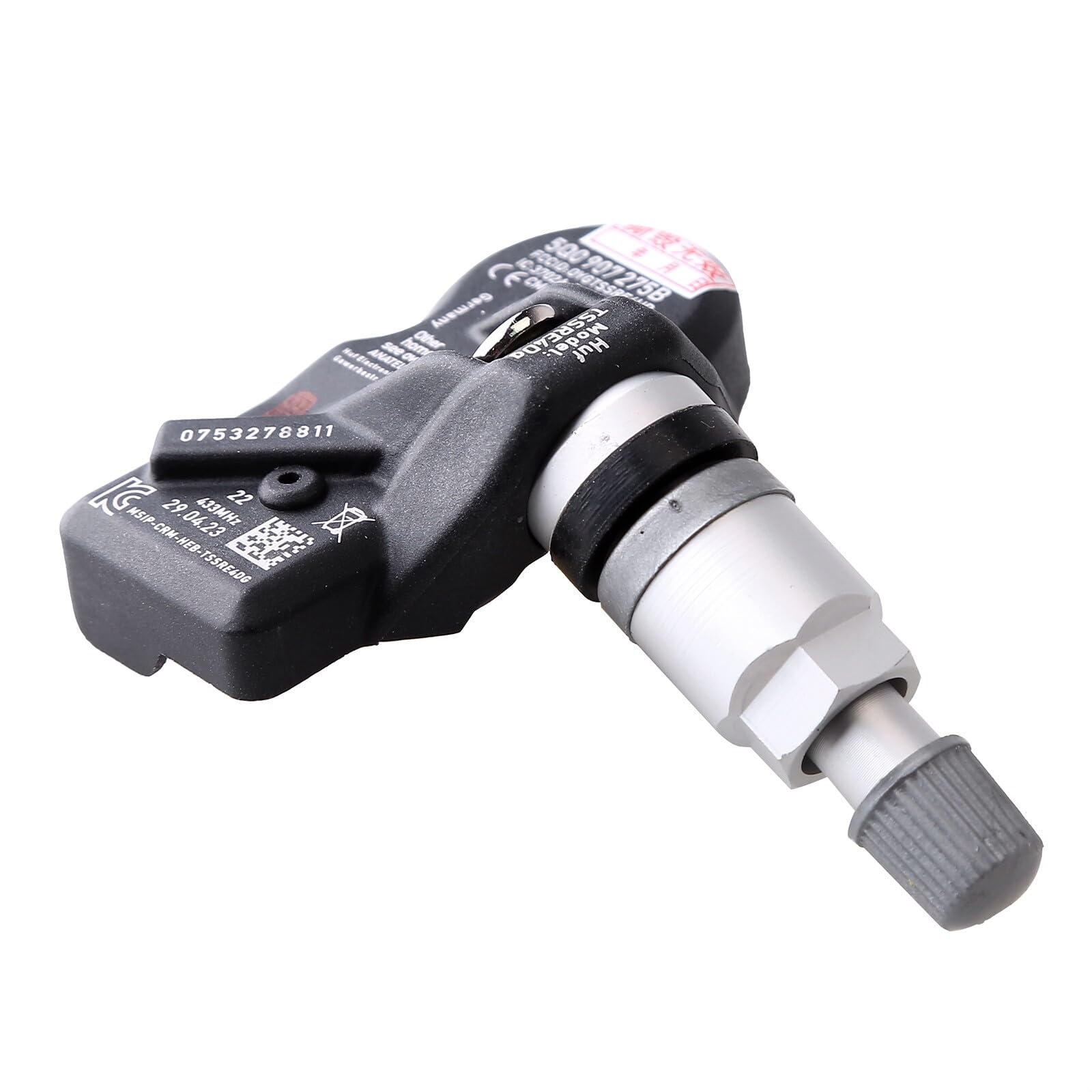 Lot de 4 TPMS Capteurs De Contrôle Pression Pneus Voiture Système De Surveillance De La Pression des Pneus TPMS 433MHz Compatible pour VW Seat 5Q0907275B