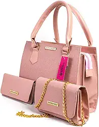 Bolsa Feminina Pasta + Bolsinha + Carteira Feminina