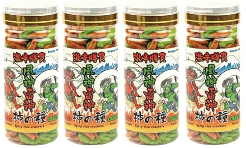 ハッピーカンパニー 激辛 柿の種 風神雷神 110g 4個セット