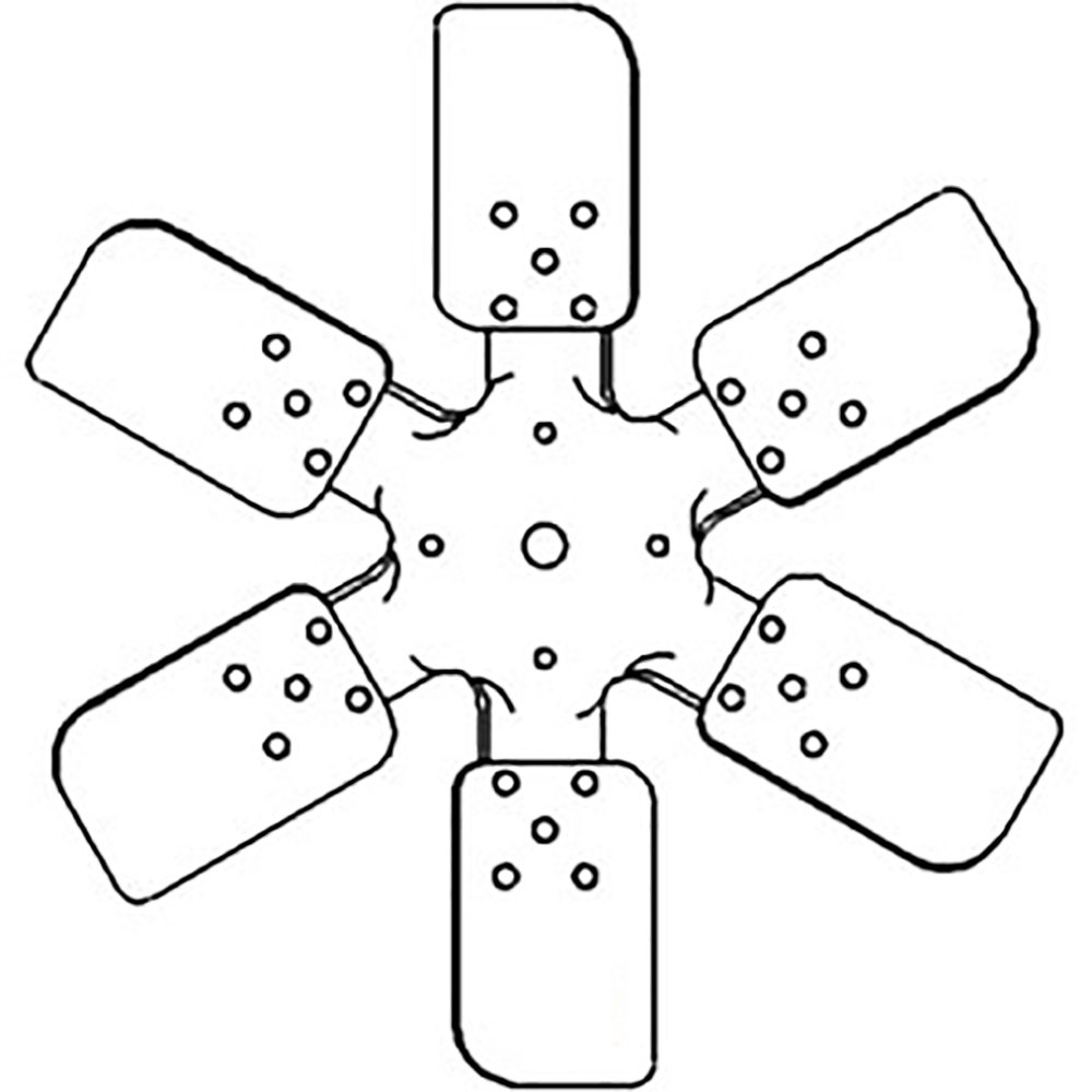 Compatible with Ford New Holland Tractor Pusher 6 Blade Fan Part No: A-JE8600A