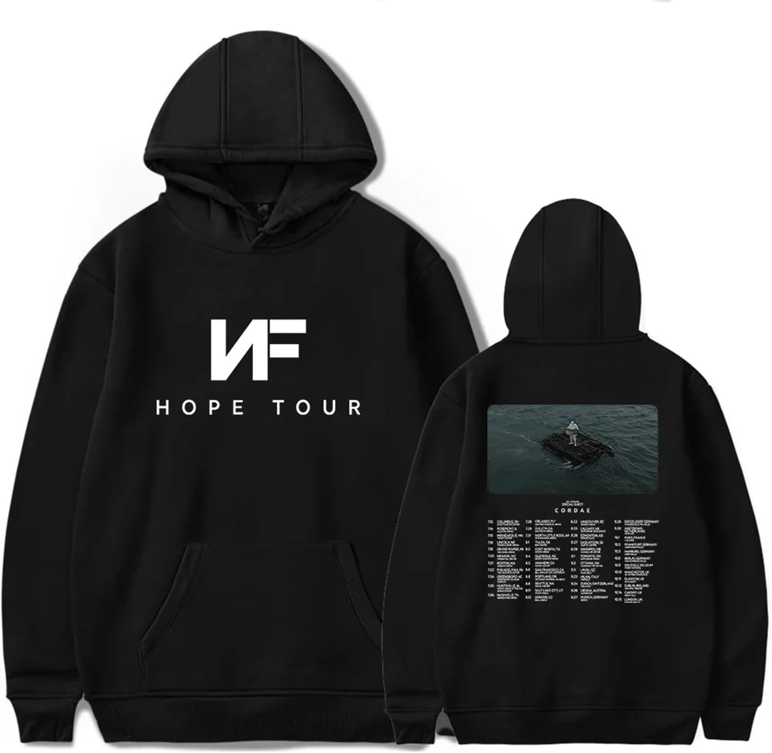 OUHZNUXRapper NF Hope Hoodie for Men R.I.P NF Hope Merch Long Sleeve Sweatshirt Hip Hop Pullover Jumper for Music Fans XS-3XL