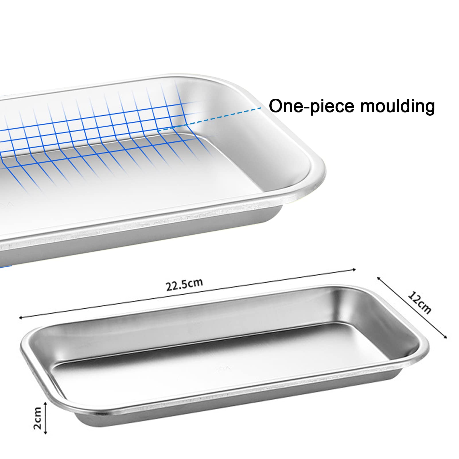 Vassoi Da Portata 4 Pezzi Vassoi Medici Rettangolari, Vassoi Rettangolari, Vassoi Bardia Tray