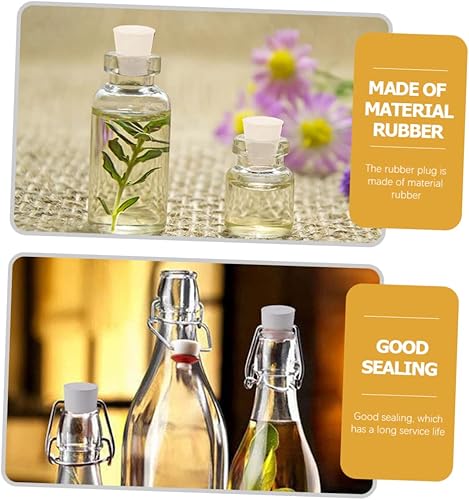 Miniatura 9 de Anneome Tapones de botella cónicos de 1 galón Carboy Tapones de sello de laboratorio, tapón de jarra, tapones de botella de bebidas, tapones de