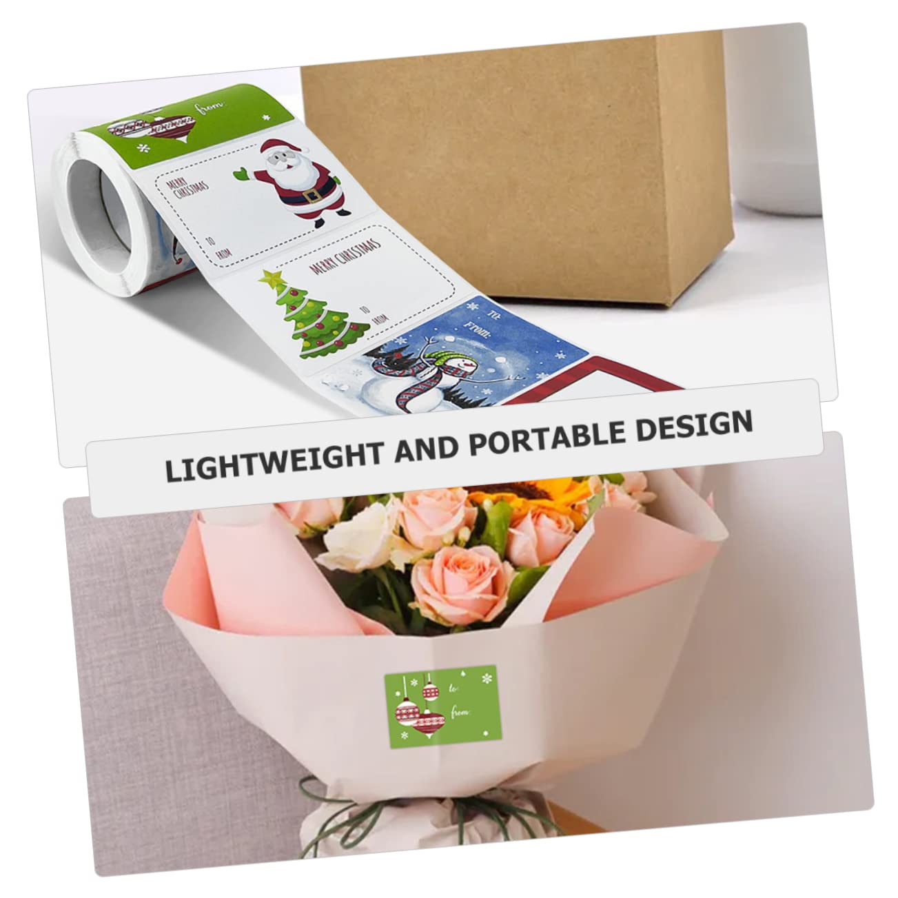 SHINEOFI 6rotoli Adesivi Natalizi Etichette Autoadesive Per e Stickers Per e Decorazioni Per