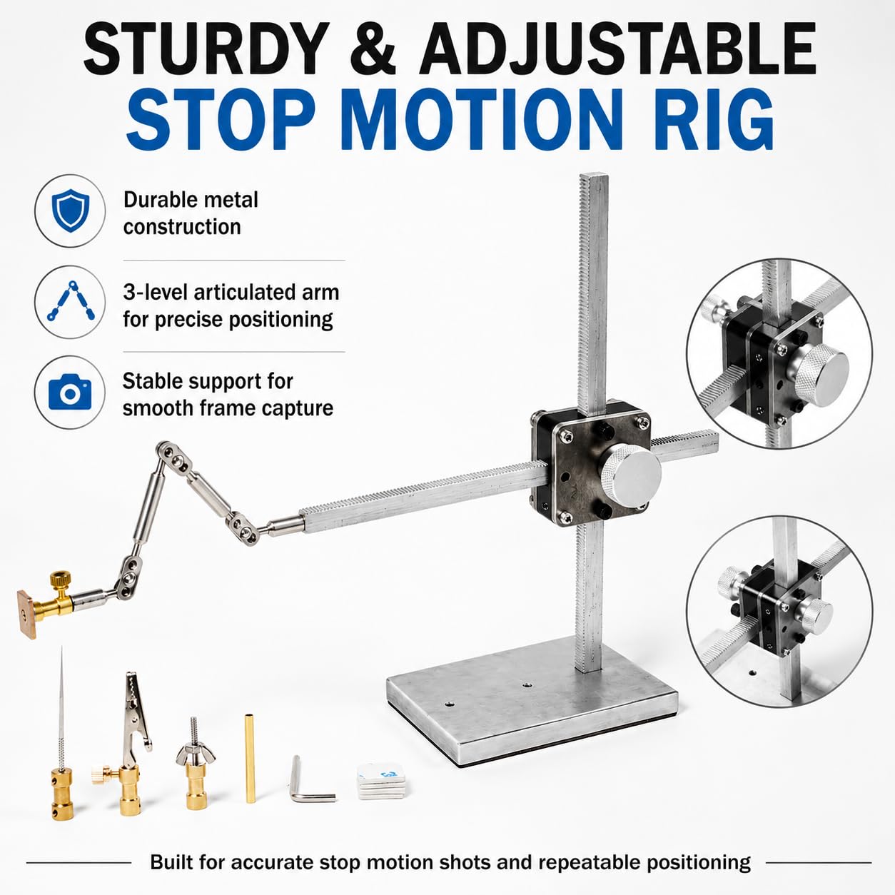 TsoLay Kit di Armature per Stop Motion con 5 Connettori per Animatori, Rigging E Avvolgitore per Animazione Stop Motion, Time-Lapse, Fotografia di Prodotti E Progetti Creativi. 26CM