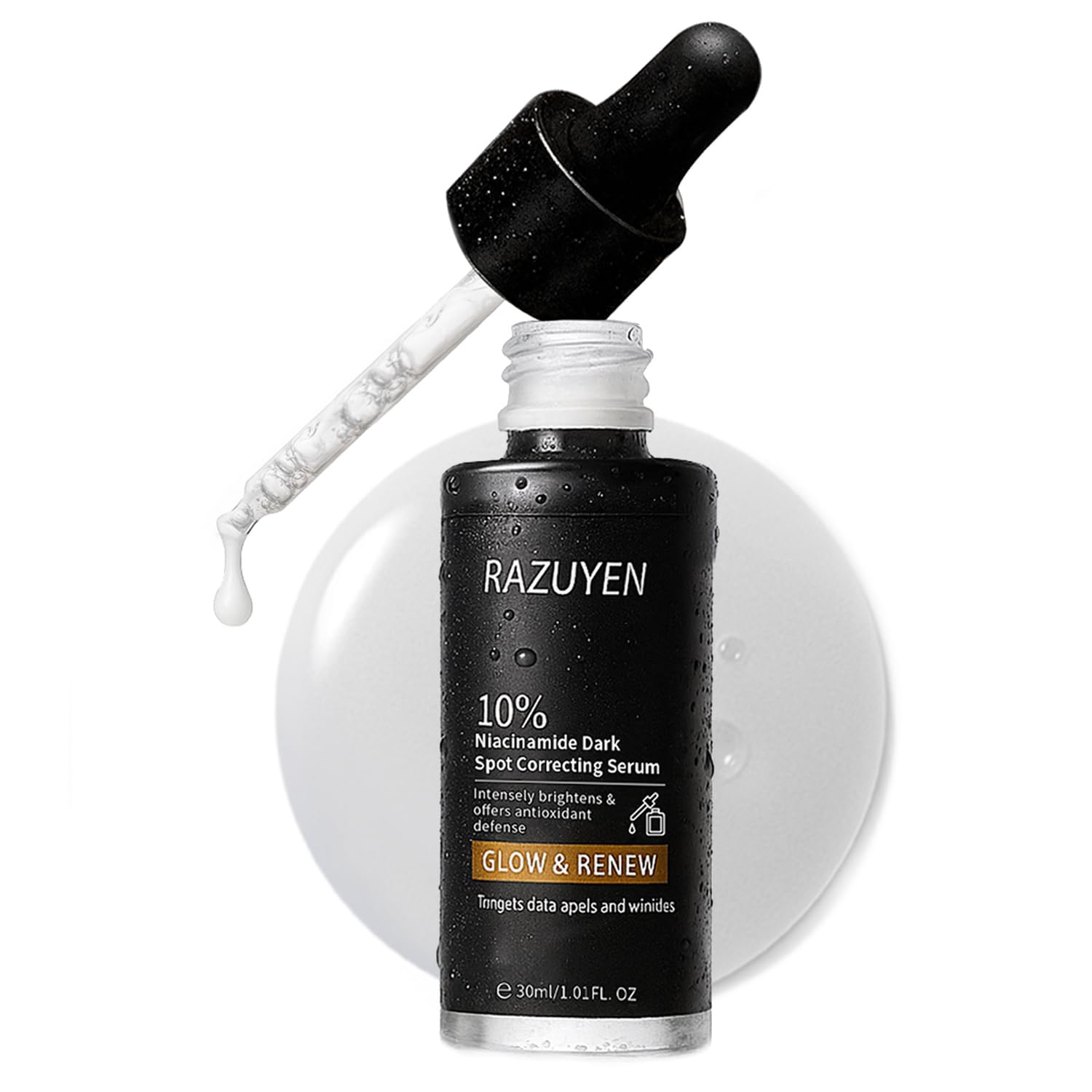 RAZUYEN 10% Niacinamide Serum, Panthenol, Arbutin Face Serum to Help Improve Uneven Skin Tone and Soothing Skin, Hydrating Serum for Radiant Skin, 30