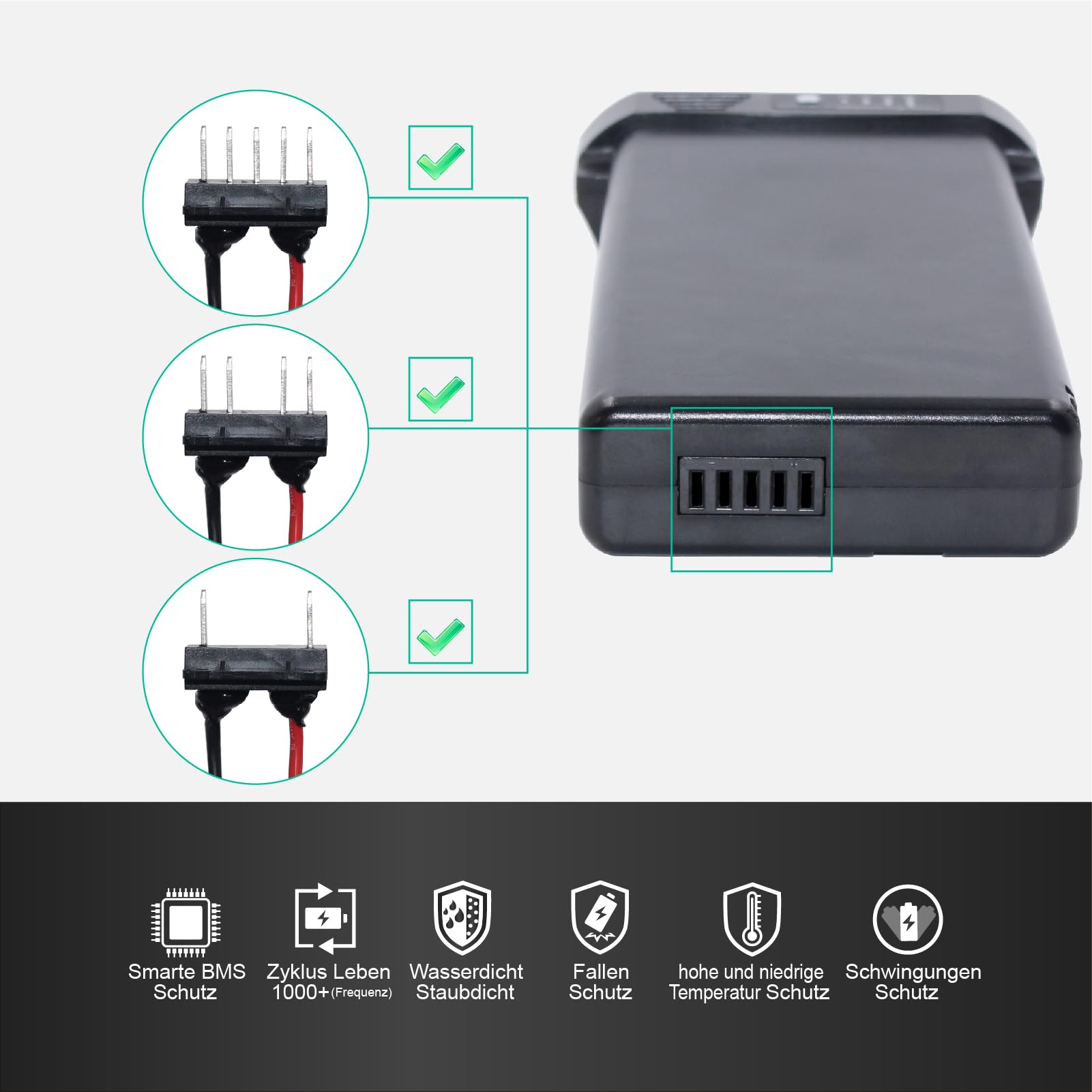 Batterie Ebike 24 V 12 Ah Noire pour Ansmann Mifa Or Bafang