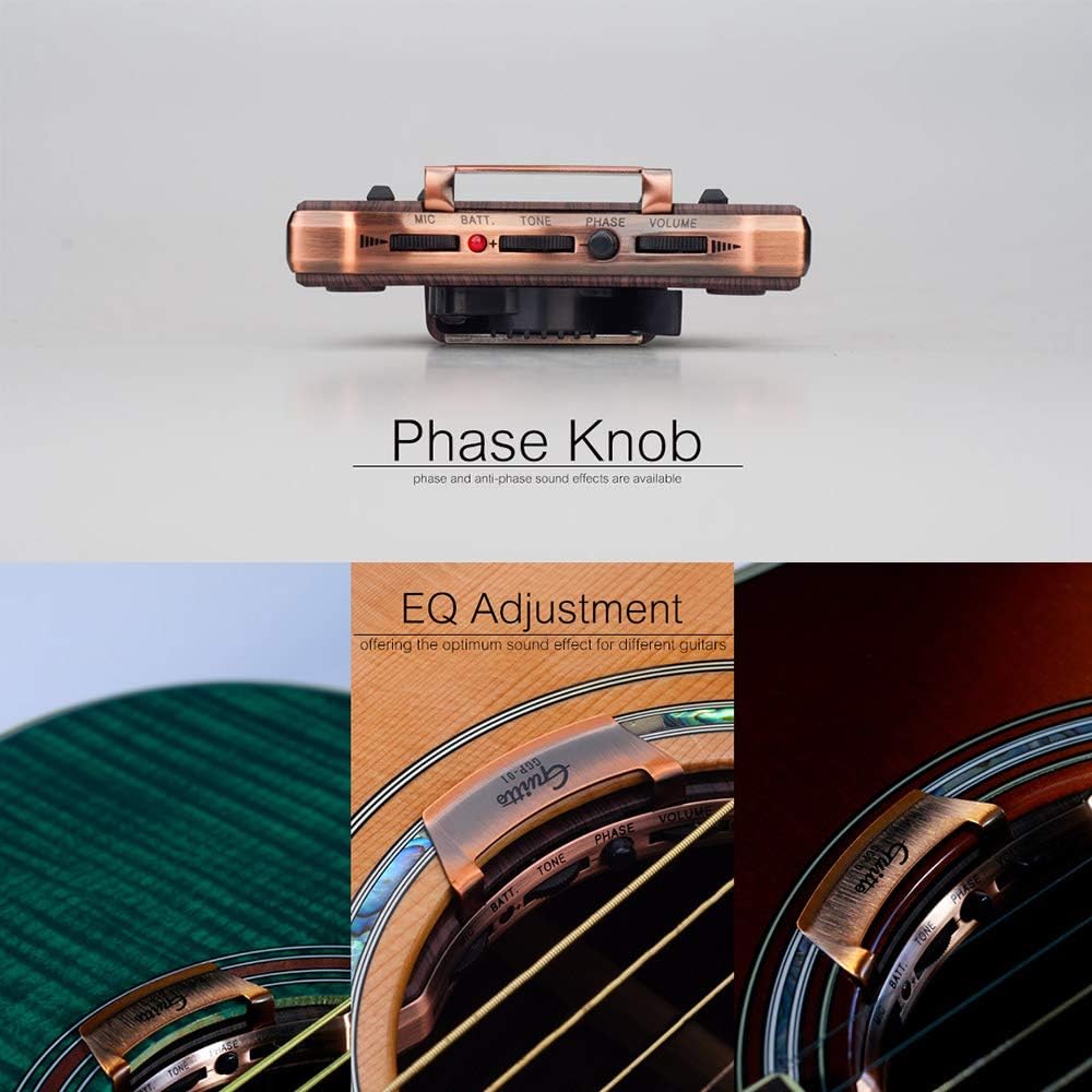 Guitar Pickup Guitto - Guitar Soundhole Double Pickup for Classic Acoustic Guitar Accessories GGP-01 : Musical Instruments