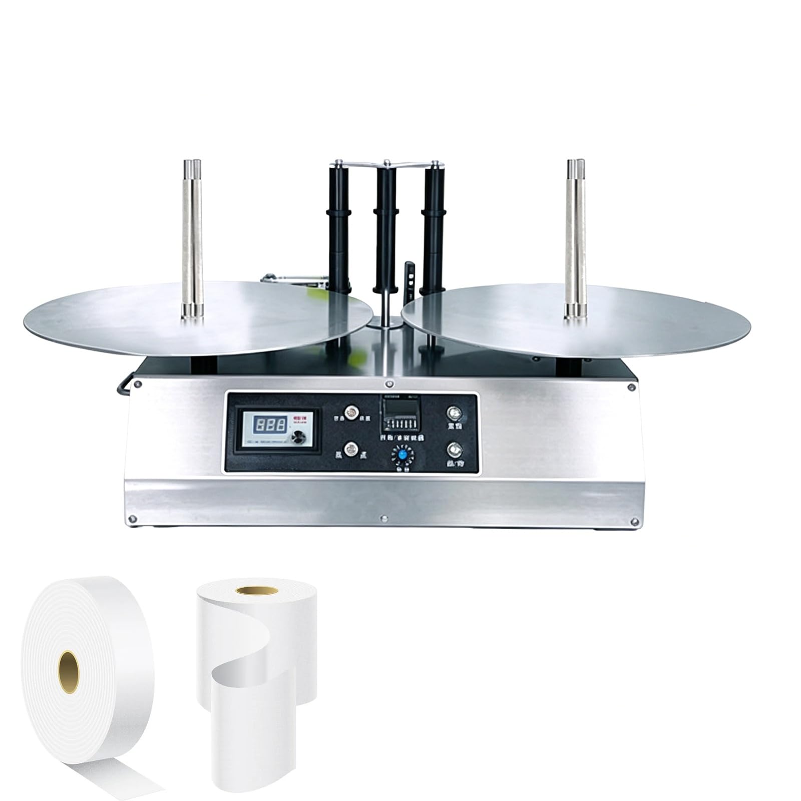 Automatischer Etikettenaufwickler mit Zählmessfunktion, einstellbare Geschwindigkeit und Spannung für Logistik, Einzelhandel und Lagerung, kompatibel mit 300/450 mm Etiketten