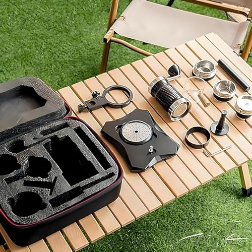 9-12bar Tragbare Kaffeemaschine Mit Variablem Druck, Manuelle Espresso-Kaffeemaschine, Freie Steuerung Der Wassertemperatur, Pulverschale/Pulverschale/Kapselschale, 30s Schnelle Extraktion, Für Reisen