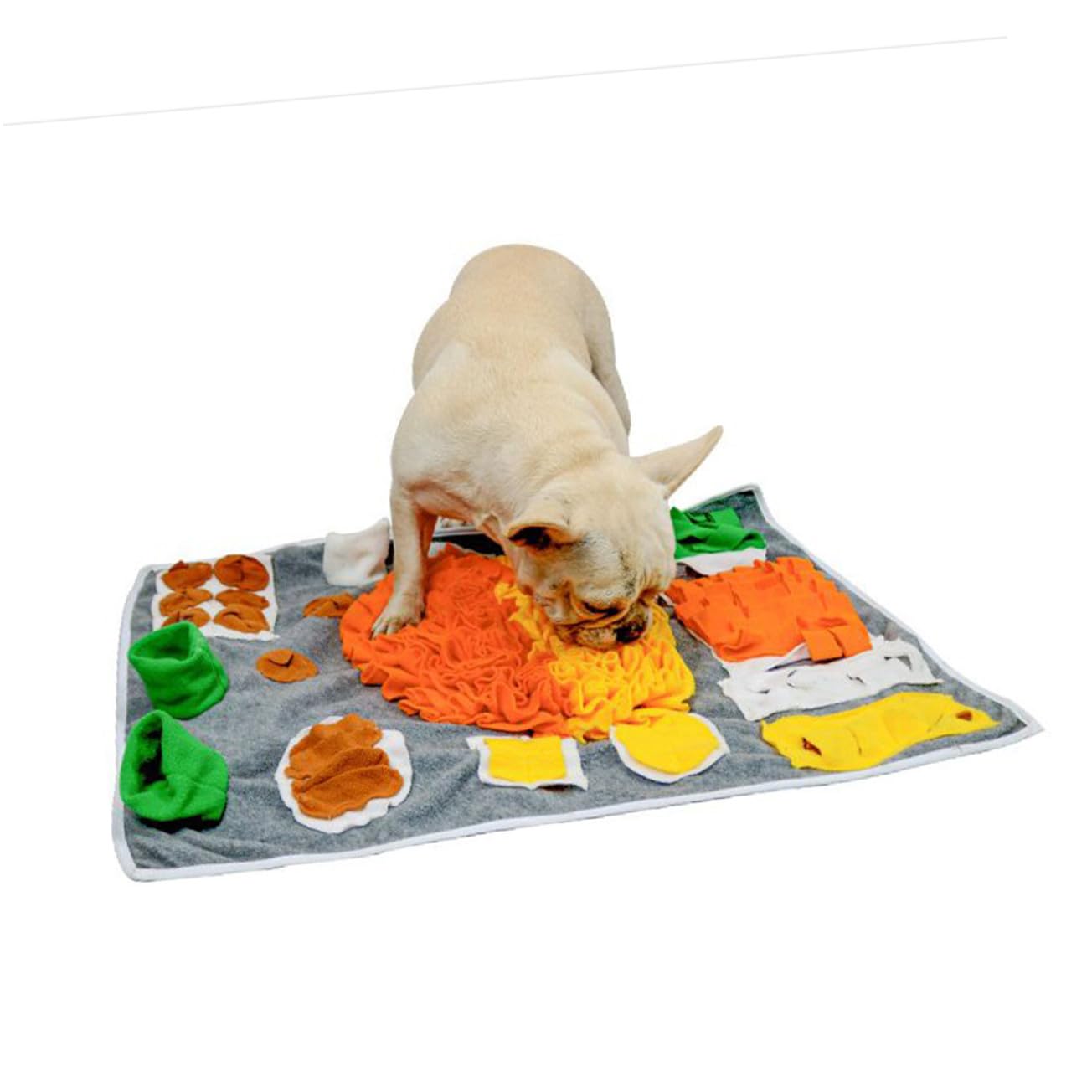 Tapis Distributeur de Croquettes pour Chien Tapis de Reniflement pour Animaux de Compagnie Stimulation Olfactive Flanelle pour Chiens