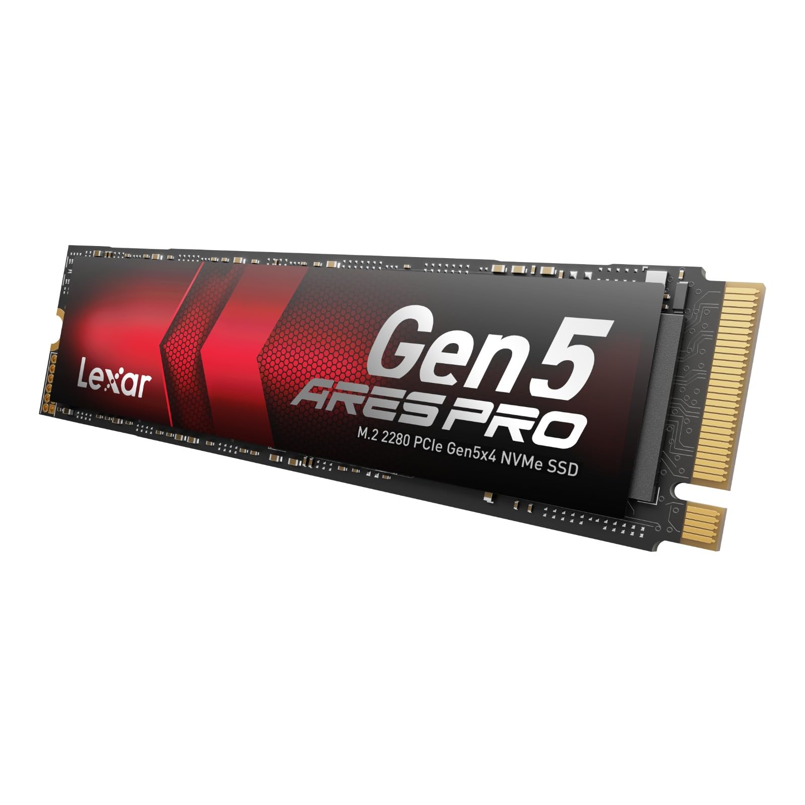 Lexar ARES PRO SSD 1TB PCIe Gen5 NVMe M.2 SSD Interno Gaming, Fino a 14.000 MB/s di lettura, per applicazioni AI, gaming AAA, modifica video, compatibile con PC, laptop & PS5