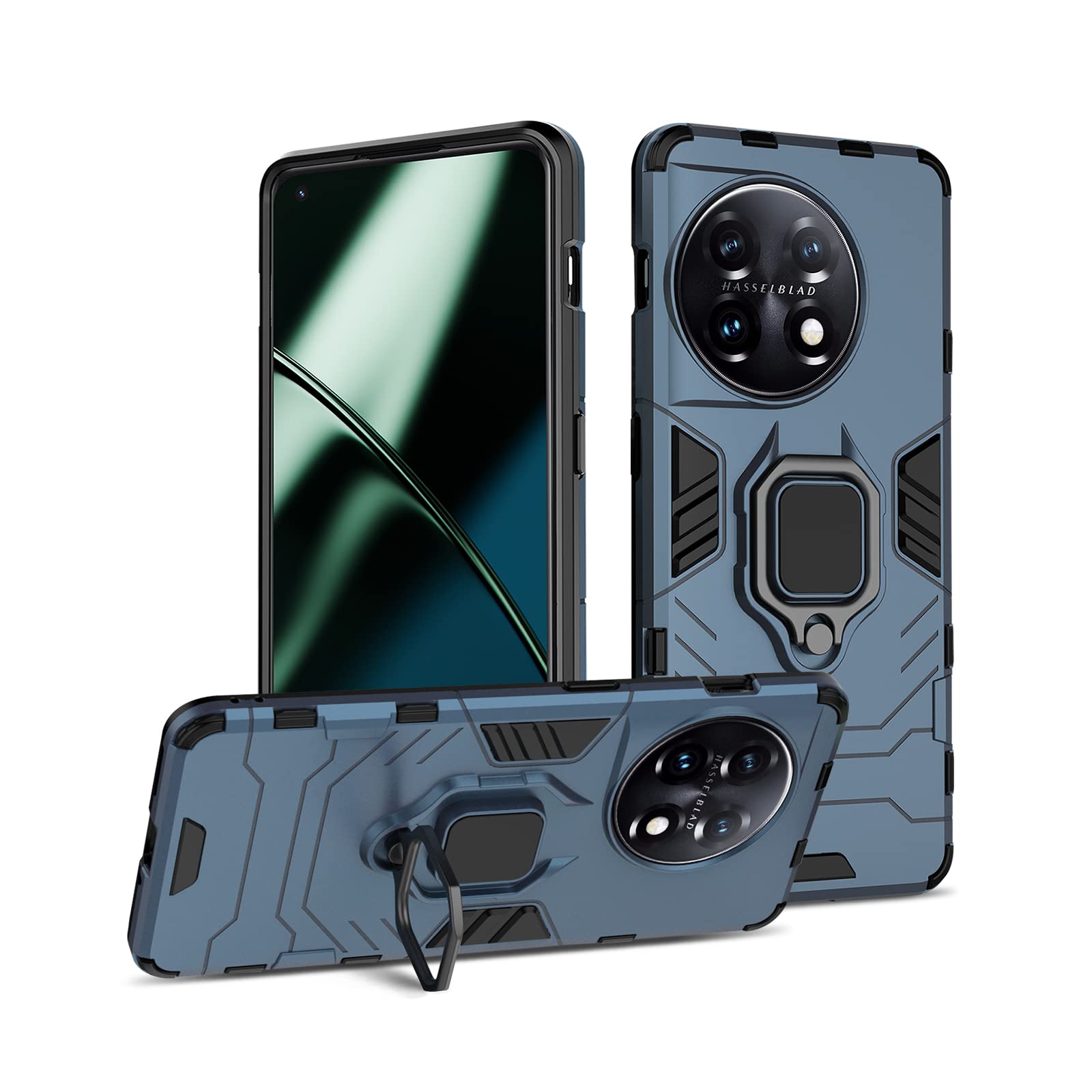 Funda para Samsung Galaxy A13 4G con Cristal Templado Protector Pantalla, Carcasa Antigolpes con Soporte anular metálico, Case Protectora de Grado Militar, Negro — view 251