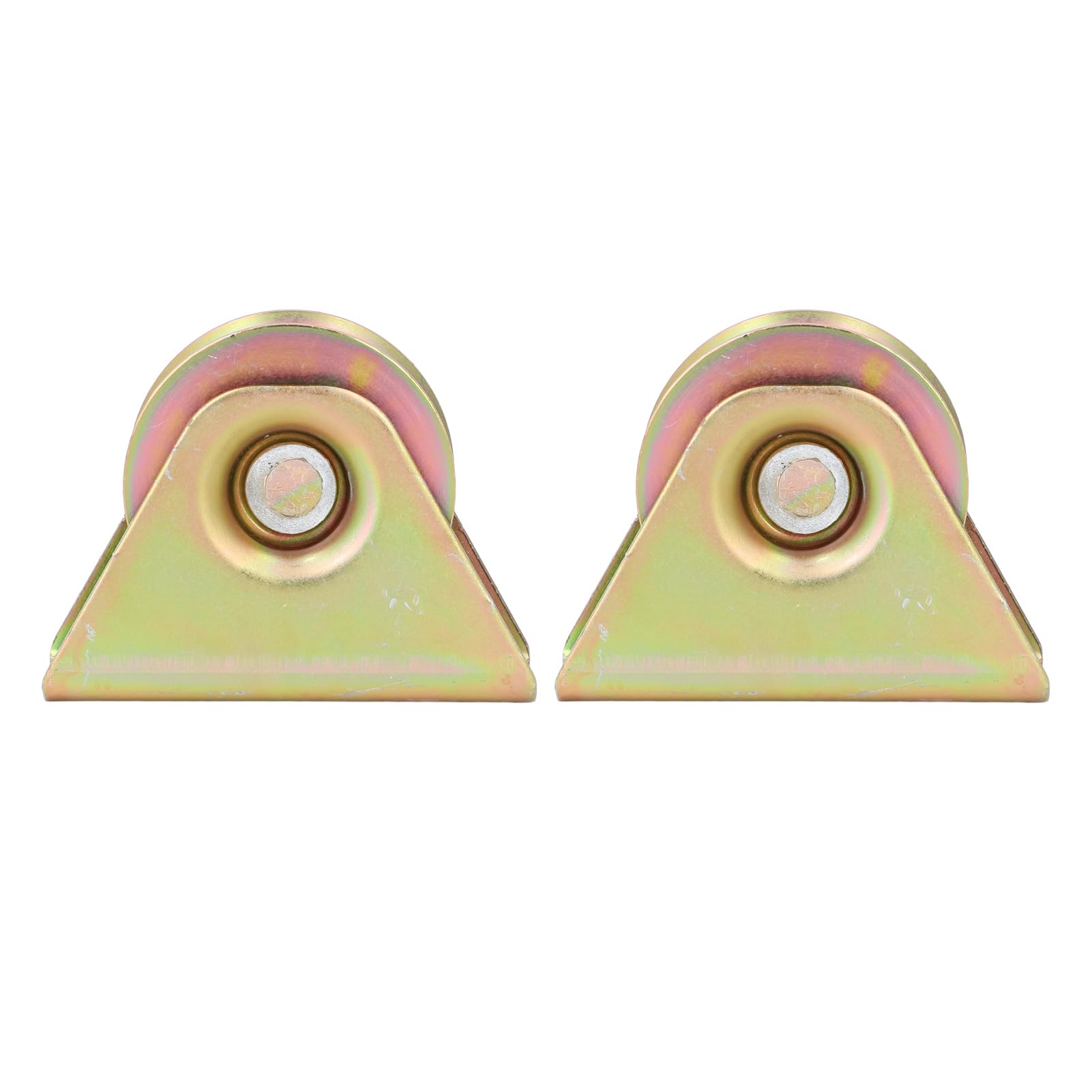 2 pièces roues de poulie à rainure en V rouleaux en acier allié robustes fixés au mur pour chariots industriels portes électriques poulie à corde galvanisée de 48 mm capaci