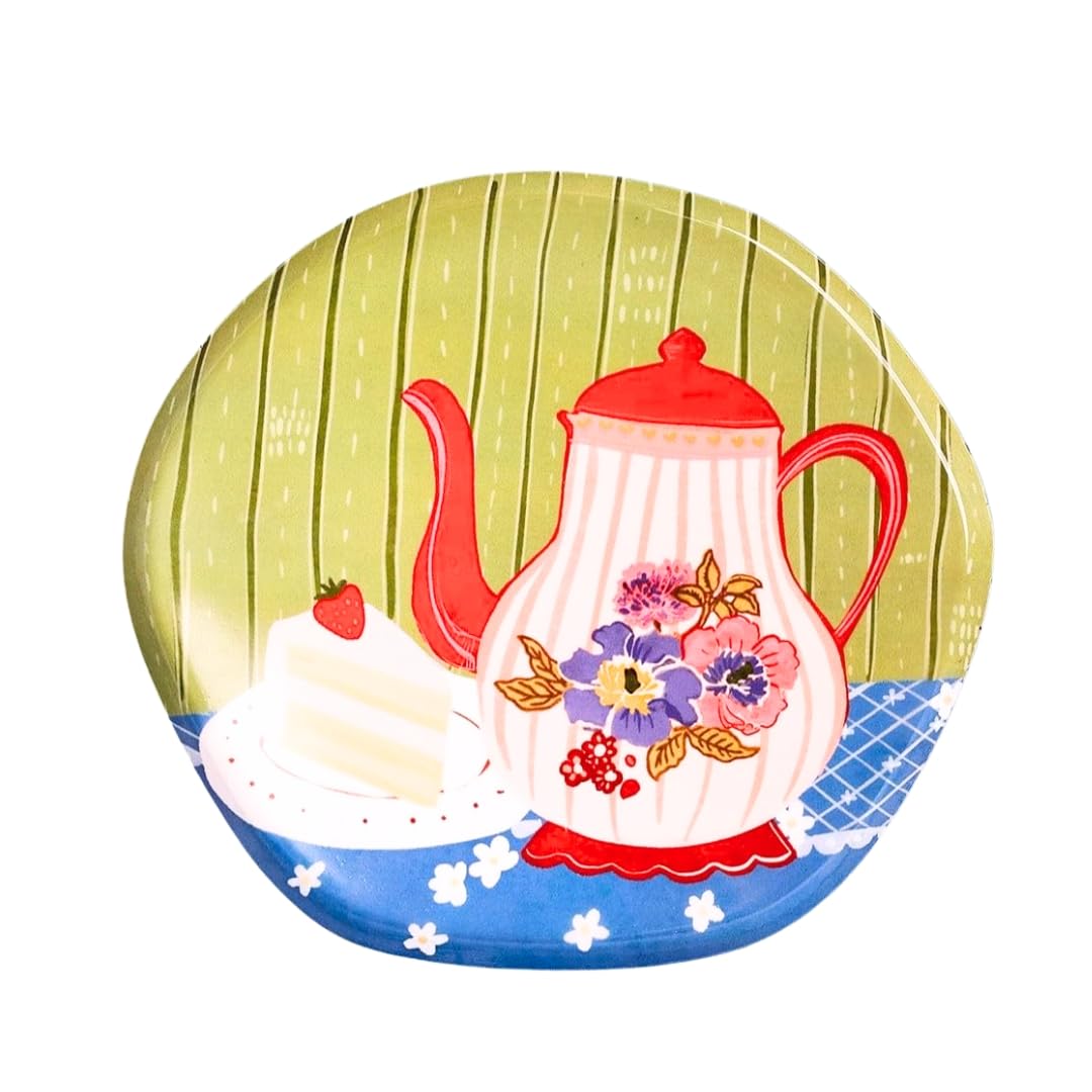 The Wishing Chair Tea Time Story Metal Wall Plate – M | Decorative Handcrafted Wall Art with Floral Teapot & Cake Design | Cozy Tea Time Home Décor Accent for Kitchen, Living Room & Dining Area – 26.5 x 24.5 cm-image-20