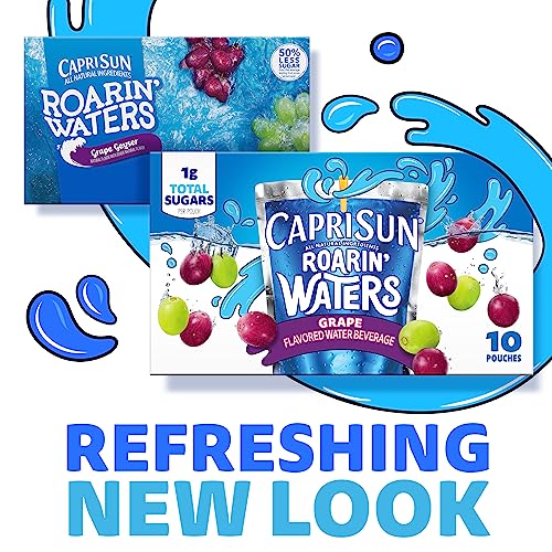 Capri Sun Roaring Waters Grape, 40ct Pack, 4 Boxes of 10 Drink Pouches