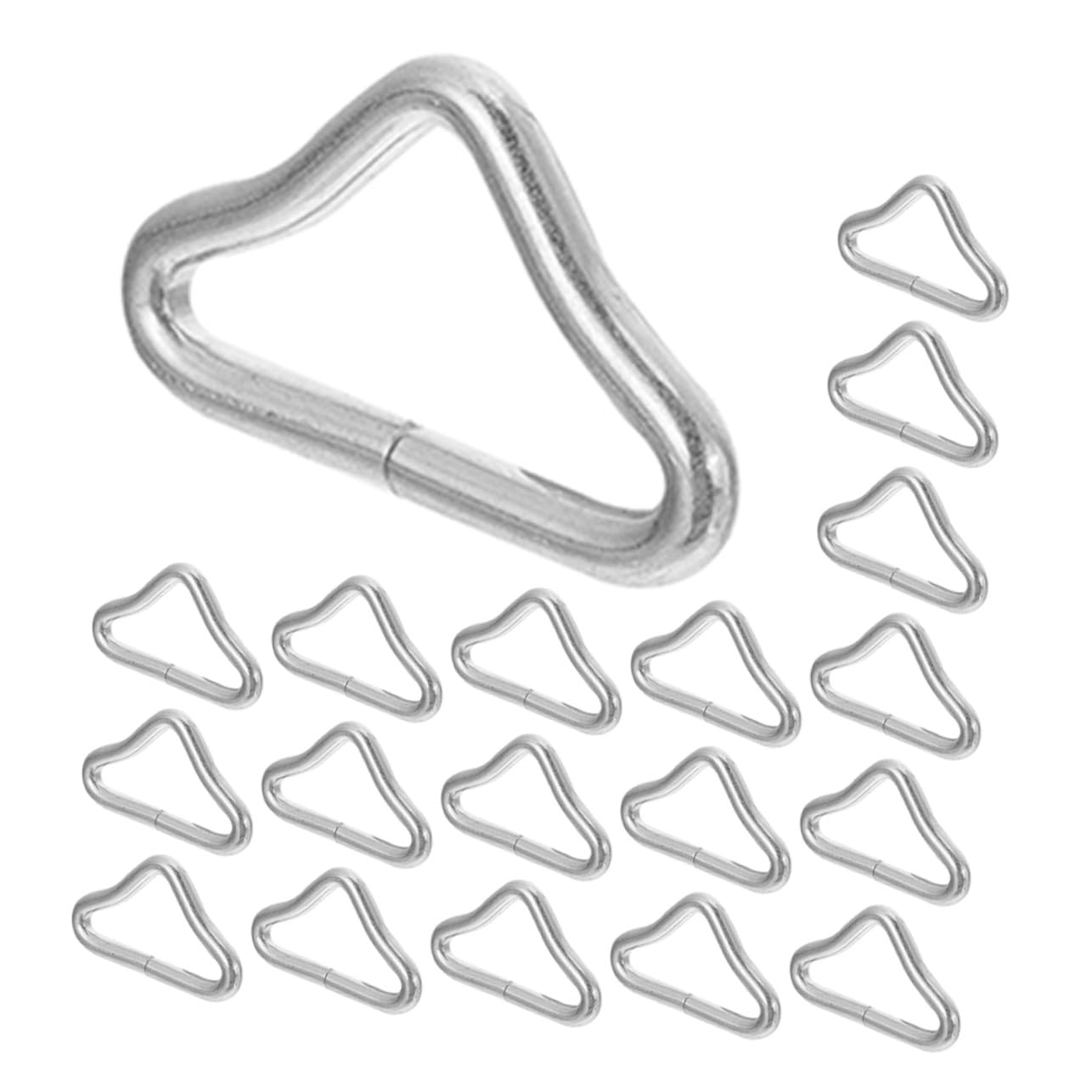 Toyvian 70piezas Hebilla De Resorte para Trampolín Anillos De Conexión Triangulares para Reparación De Cama Elástica Accesorios De Repuesto para Superficie De Colchoneta Salto