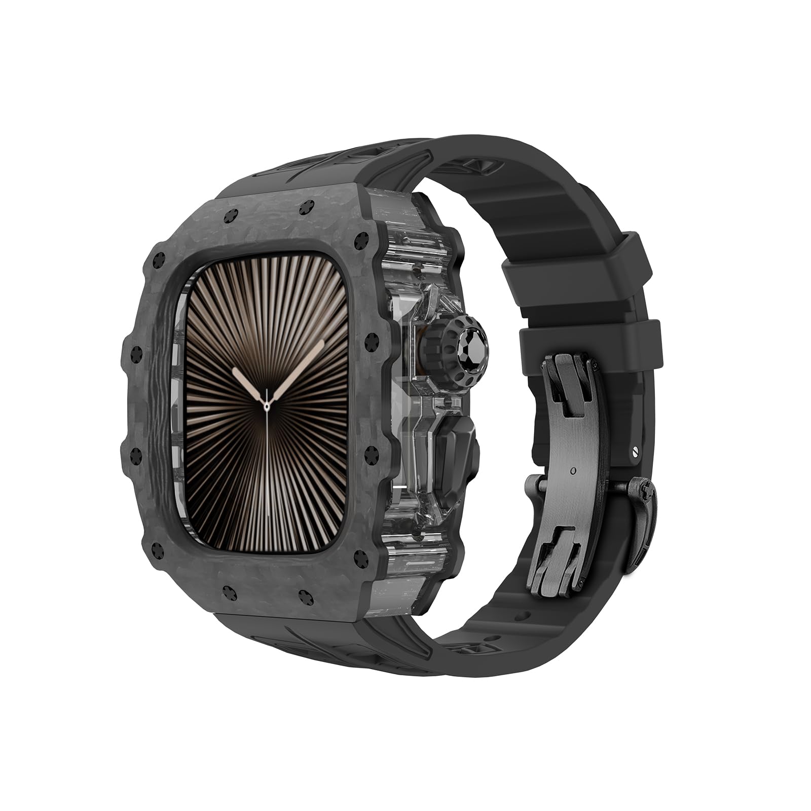 新品、未使用　HUALIMEI Apple Watch カーボンケース Amazon | [HUALIMEI] 高級アップルウォッチ46mm ケースカーボン