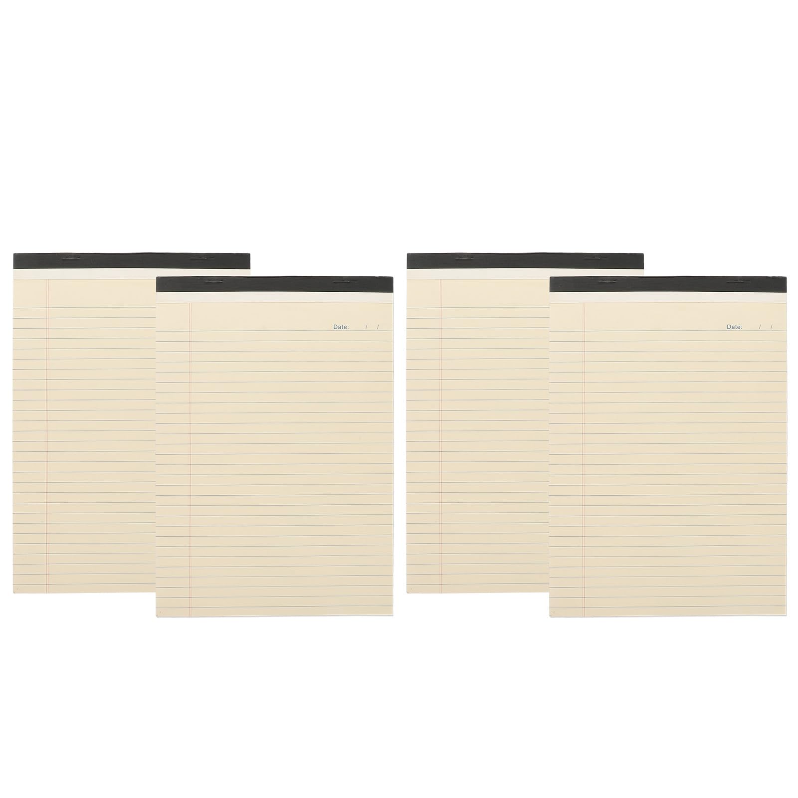 Blocco Note a Righe A4, Set da 4 Blocchi Strappabili, Carta Spessa per Compiti e Organizzazione, Blocchi Note Portatili per Lavoro e Studio