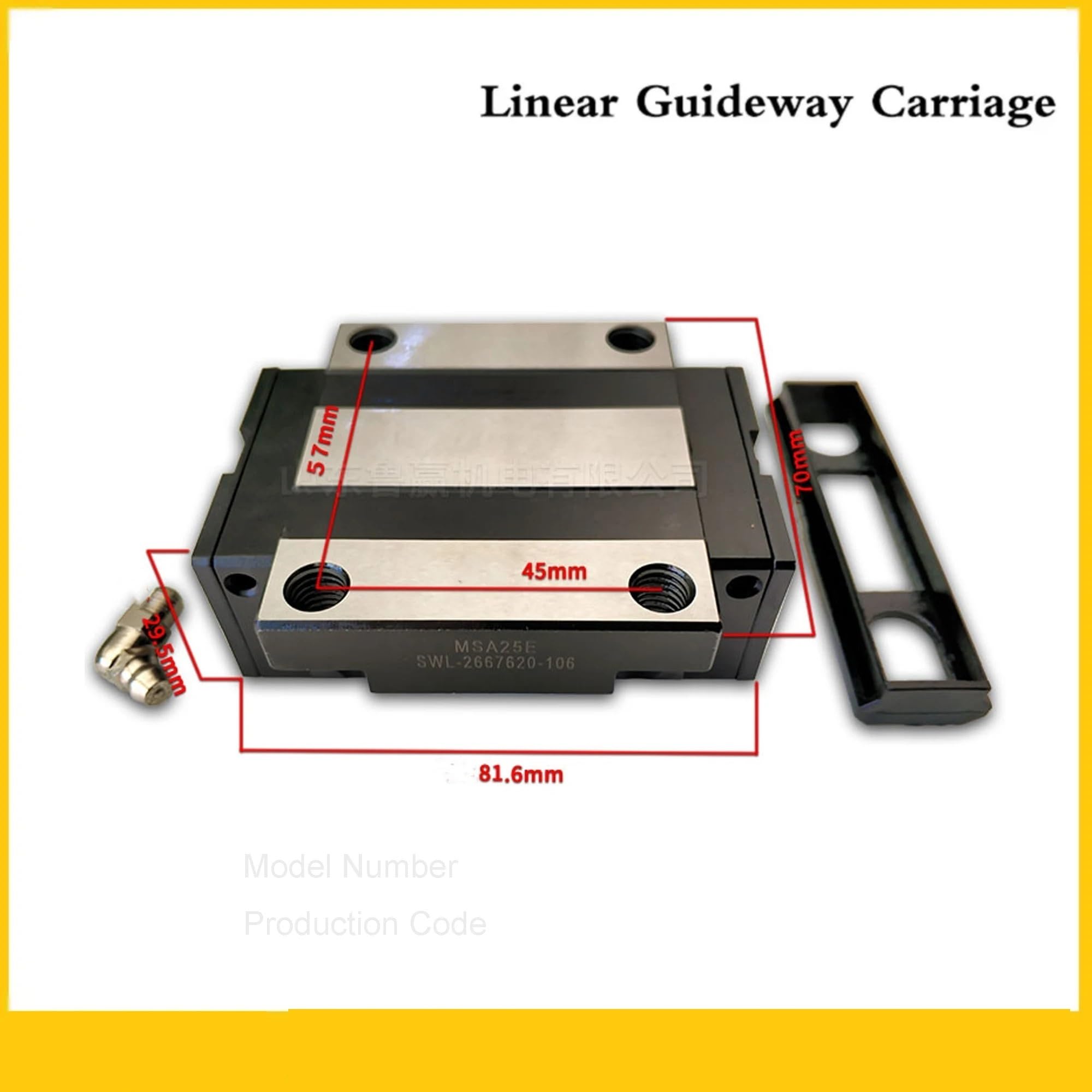 Guía lineal MSA25E MSA25ESSFCN MSA25E-N Bloque deslizante Carro de riel Actuador lineal