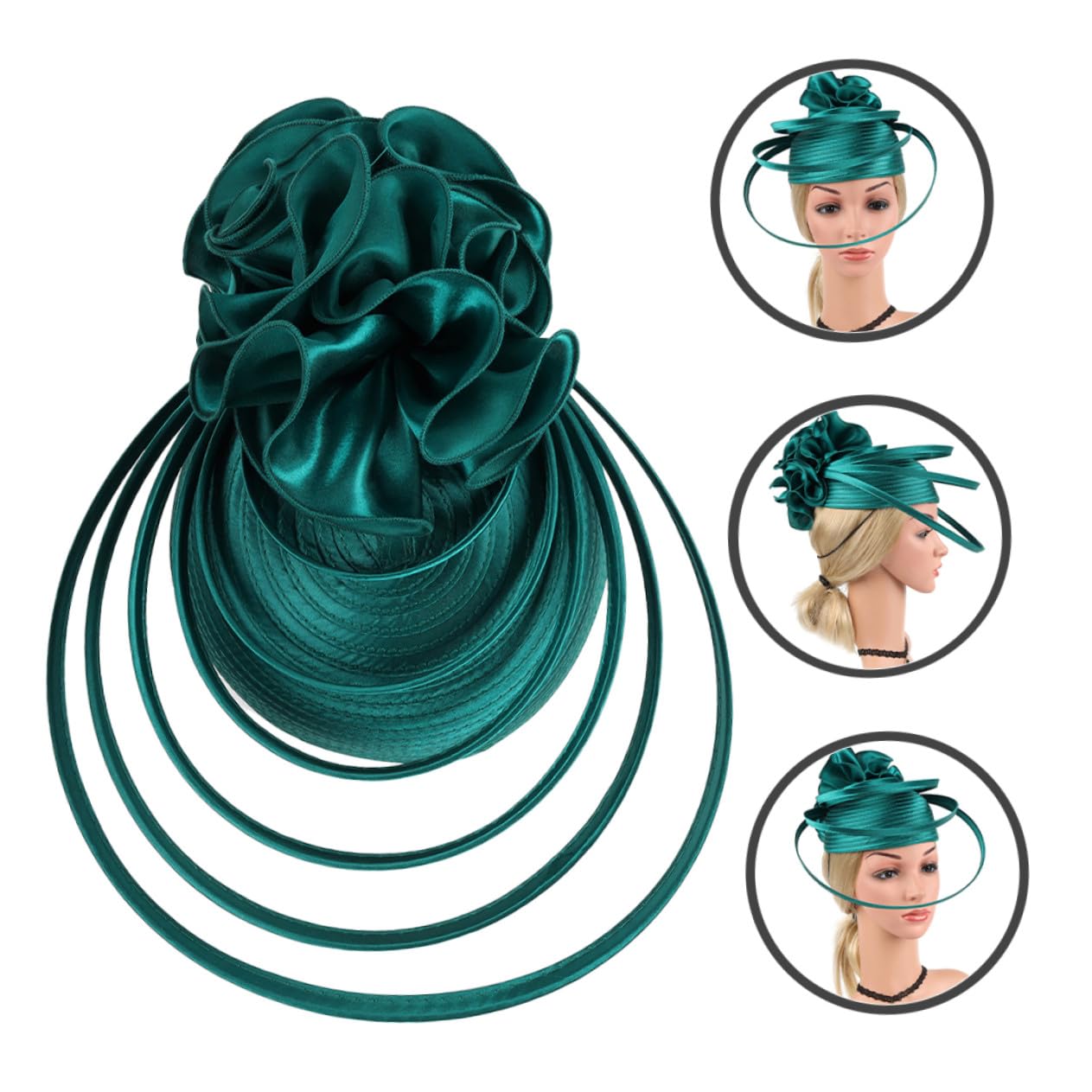 Gatuida Fascinator da Donna Elegante Resistente, Cappello da Sposa retrò Leggero Fascia, Accessorio per Chioma per Matrimoni, Banchetti e Feste Formali