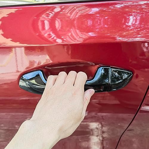 Miniatura 4 de Cubierta de manija exterior negra brillante para accesorios Kia Forte 2019 2020 2021 2022 2023 2024 (para volante a la izquierda)