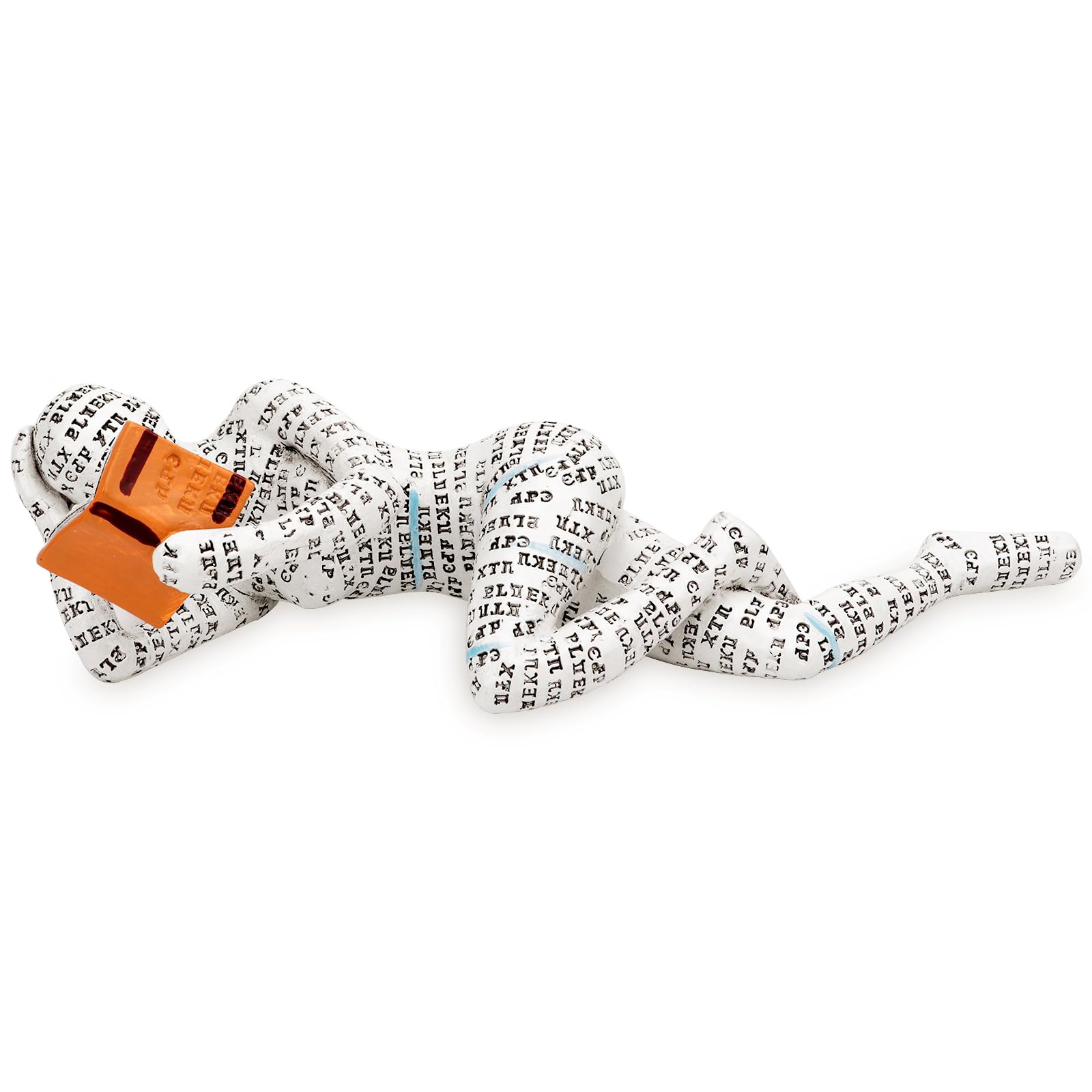 puthiacSmall Decor Items for Shelf - Reading Woman Figurine Sculpture Thinker Statue - Modern Abstract Home Decor for Living Room, Office, Bedroom - Elegant and Aesthetic Decoration Statue 03