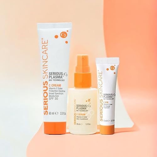 Miniatura 9 de Serious Skincare Serious-C3 Plasma Vitamin C Day Trio - C Cream Daytime Moisturizer SPF 30 2 oz, Vitamin C Serum Skin Conditioner 1 oz. and C-Eye