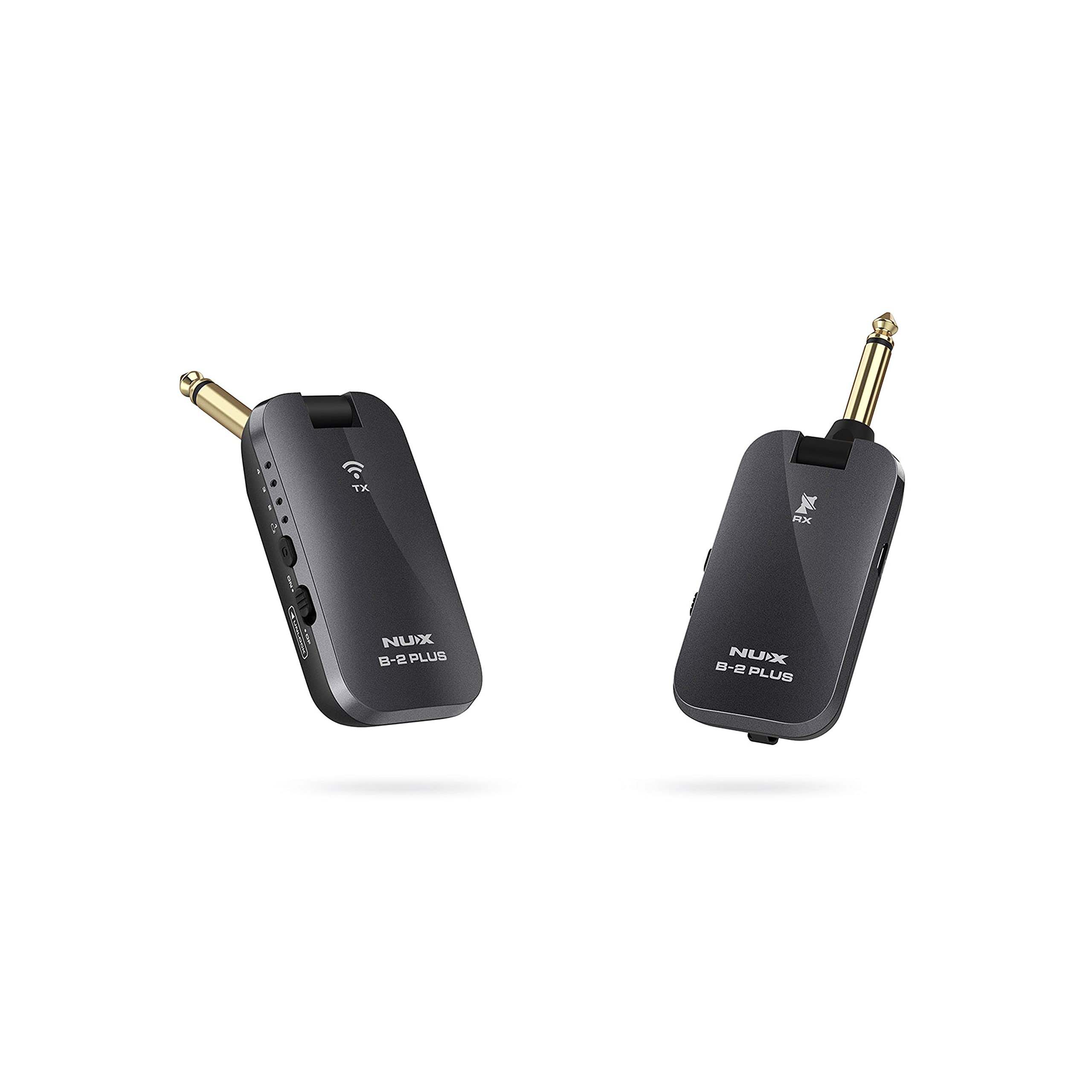 NUX Sistema per chitarra wireless B-2 Plus da 2,4 GHz, adattatore wireless (formato tascabile, durata della batteria max. 7 ore, lungo raggio, qualità del suono ad alta risoluzione 32 bit/48 kHz,