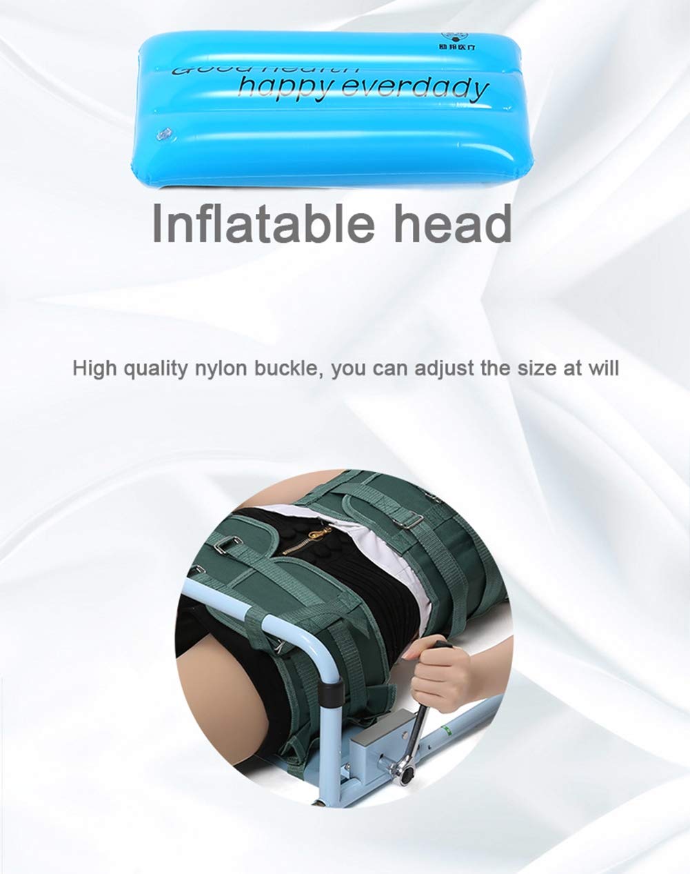 XUM Lumbar Traction Bed,Home Use Cervical Spine Extension Stretcher