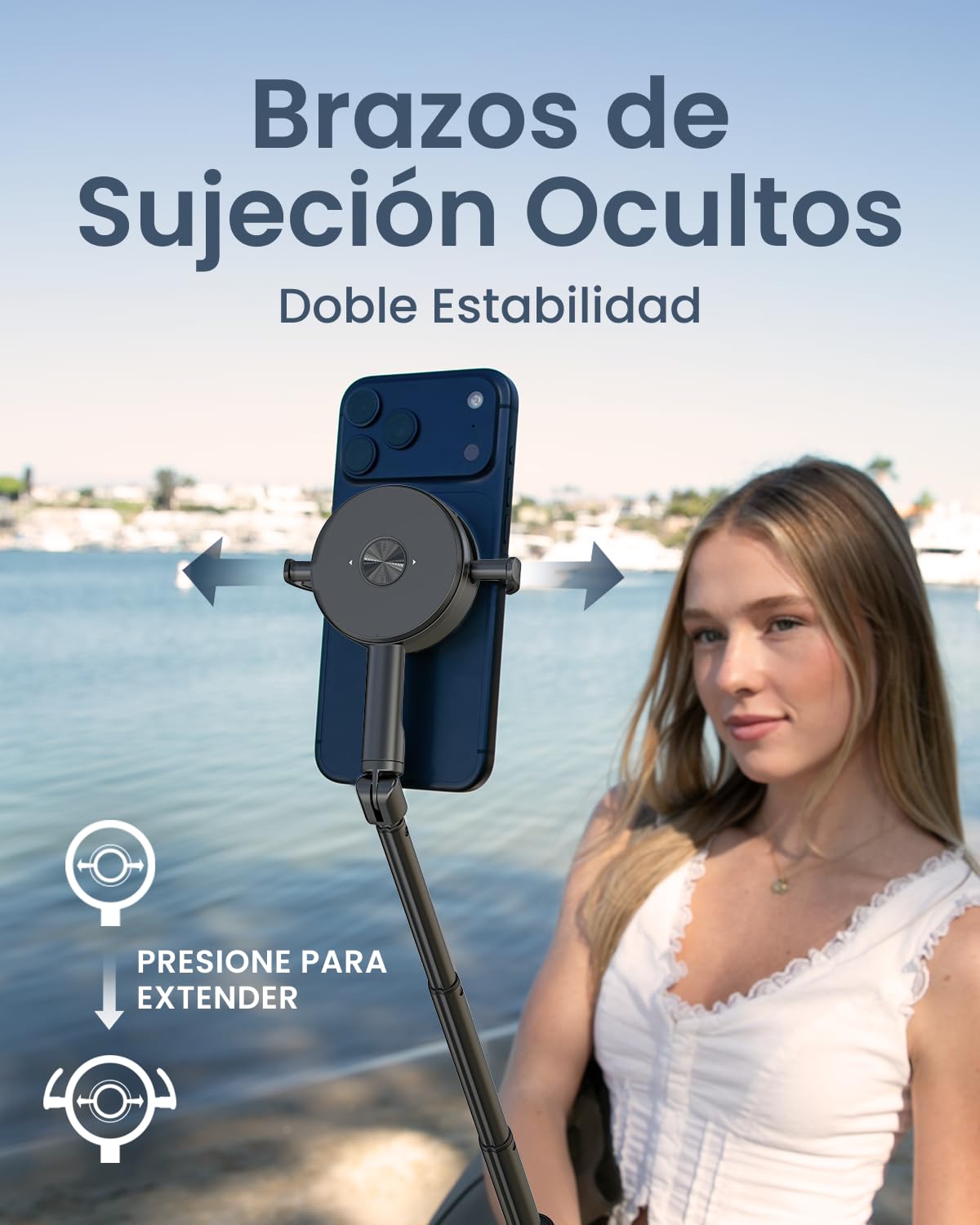 KraftGeek 170cm Palo Selfie Trípode para Movil Compatible con MagSafe