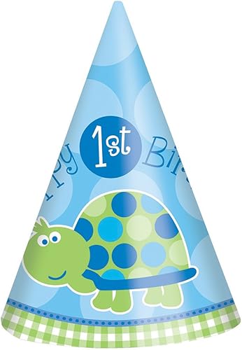 Miniatura 5 de Unique Kit de silla alta de tortuga de primer cumpleaños, 4 piezas, azul 4 piezas