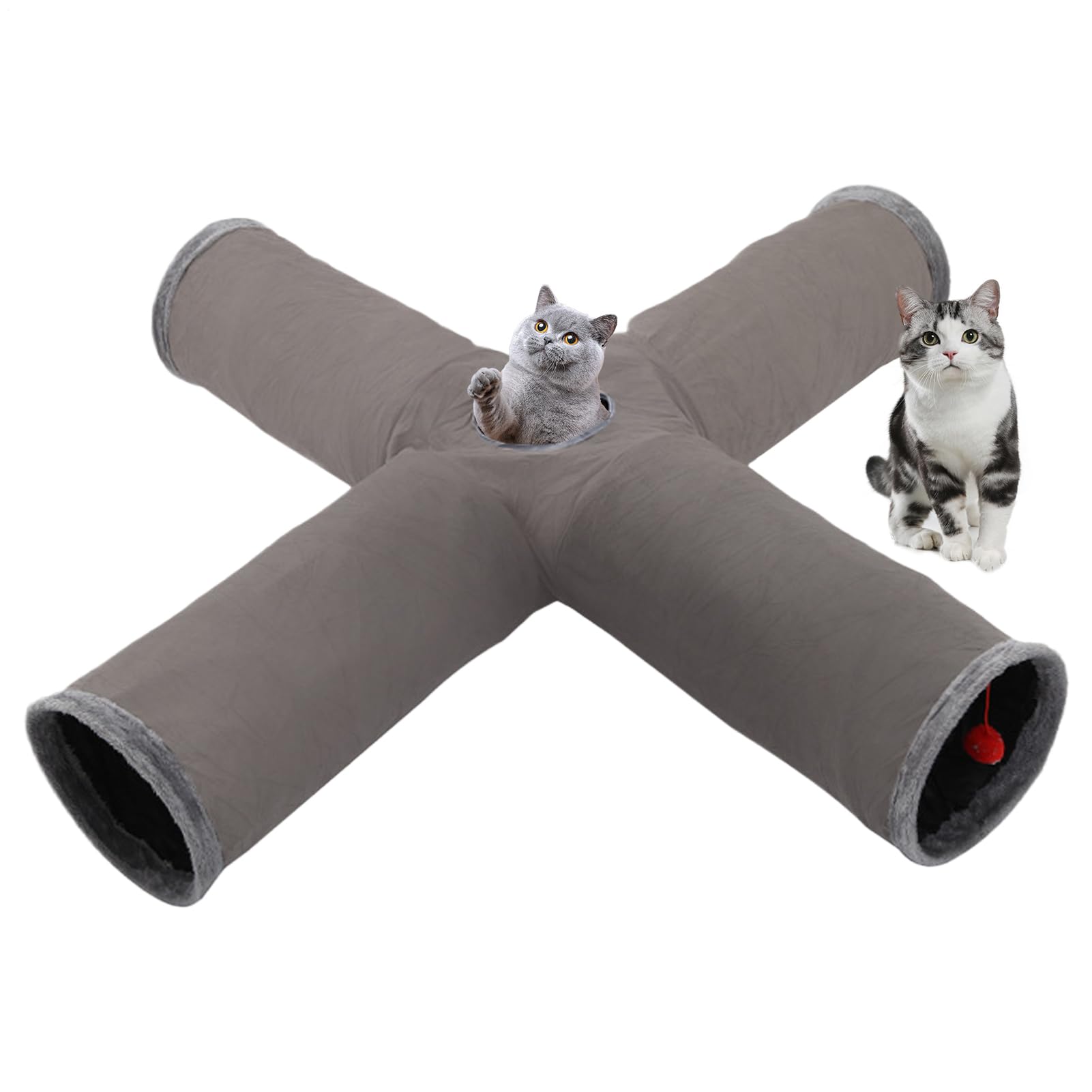 Tunnel Per Gatti Recinto Labirinto Interattivo Pieghevole | Tubo di Morbido per Gatti Per Cuccioli E Animali Domestici Per Festeggiamenti Di Halloween Natale E