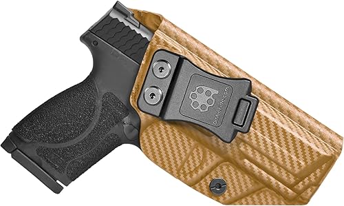 Amberide IWB KYDEX Holster Fit Smith & Wesson M&P M2.0 9mm.40 4" & 4.25" Barrel Pistol, Inside Waistband Concealed Carry, Adjustable Cant &