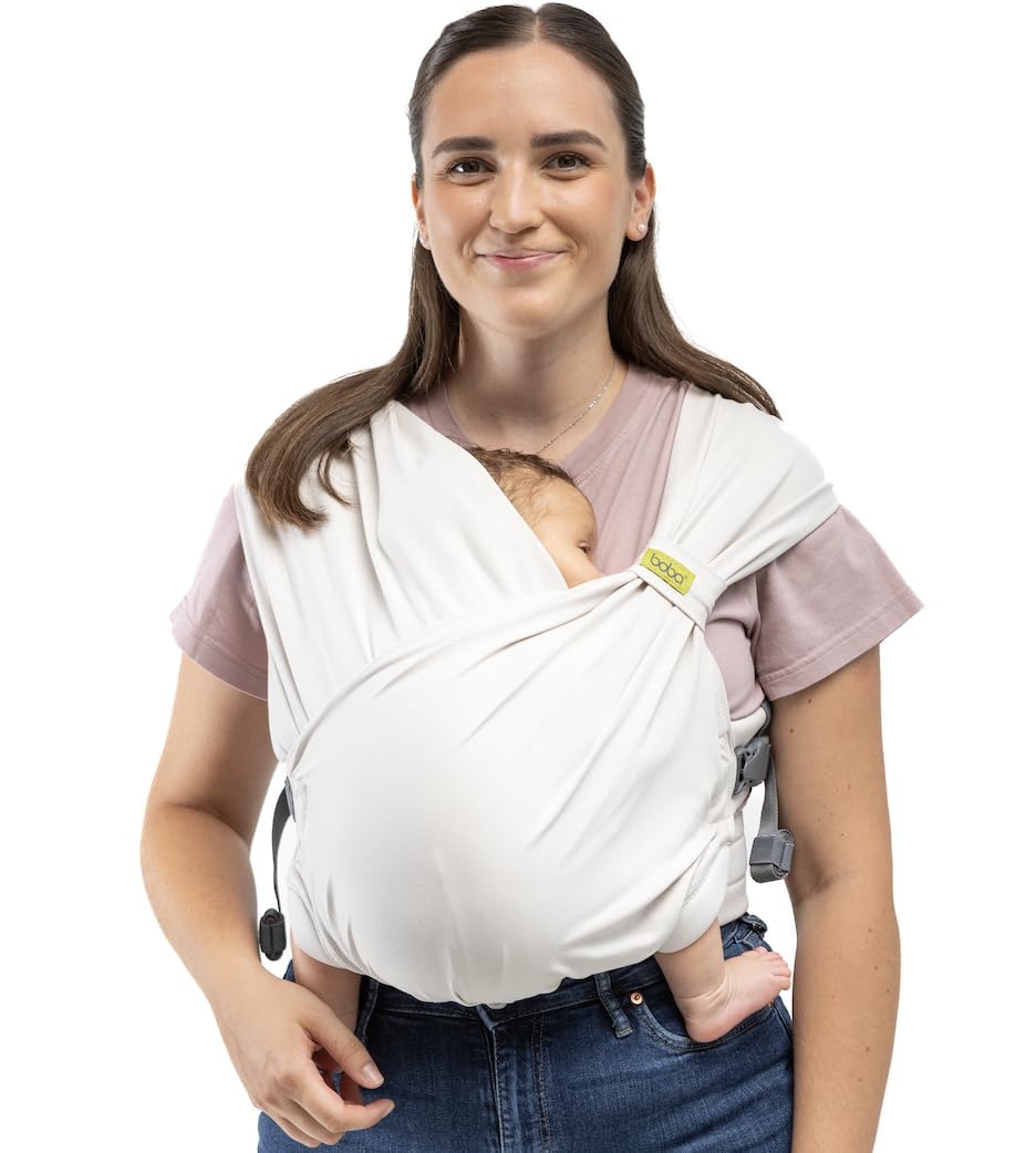 Boba Bliss Pre-Wrapped Baby Carrier with Buckle, Newborn to 7-35 lbs Light