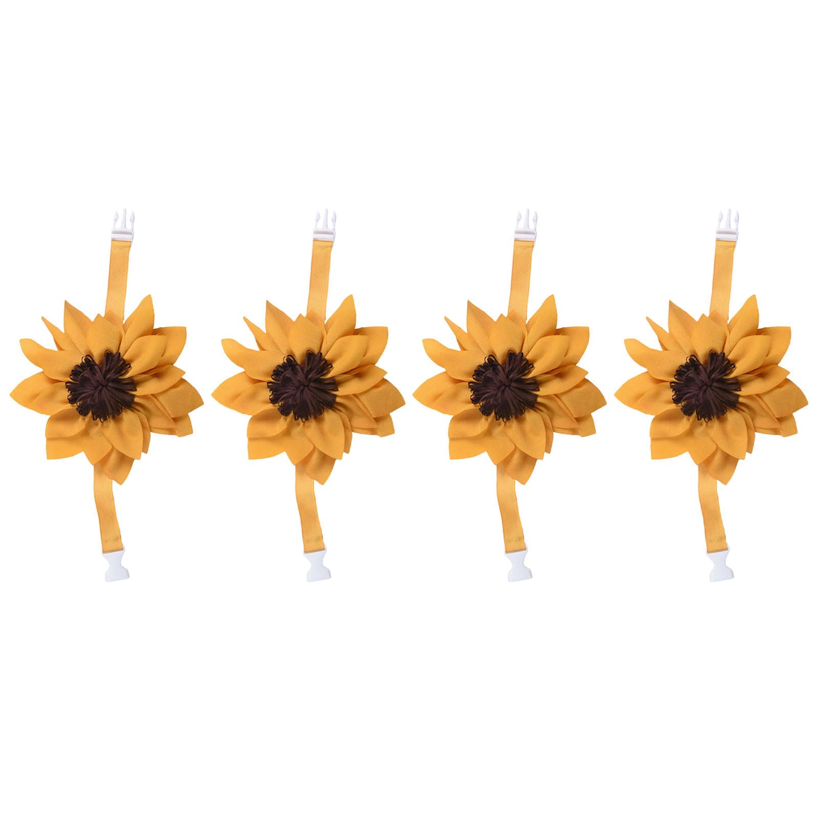 Kalttoy 4Pcs Curtain Tiebacks with Unique 3D Flower Designs Decorative Drapery Holders Straps Window Drape Holdback Buckles Curtain Fasteners