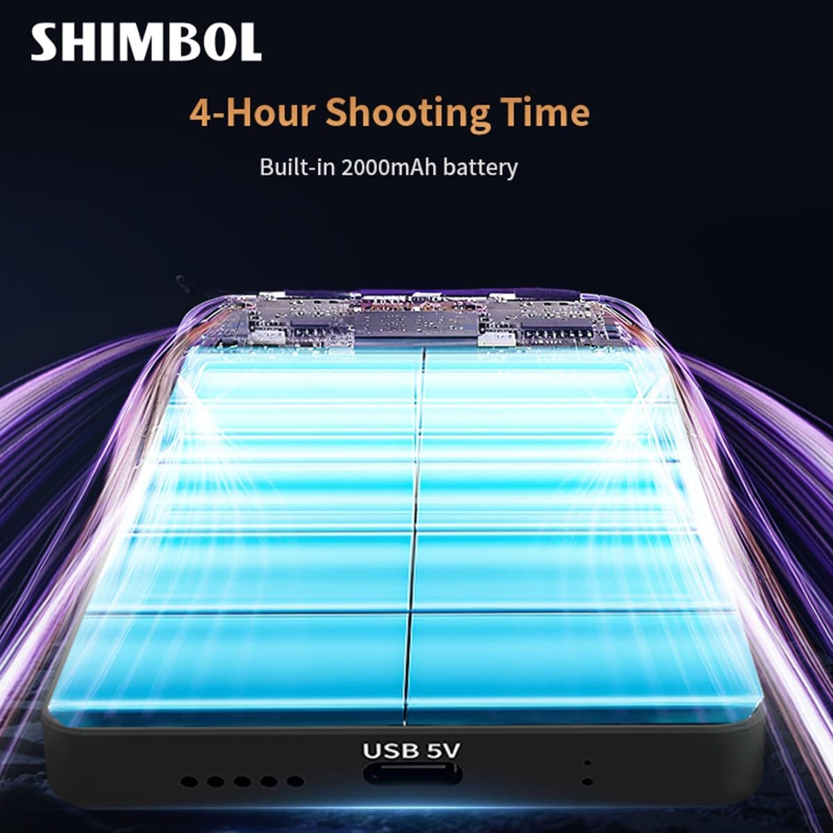 Shimbol CP5 Ultra Monitor de 5" para Selfies y Vlogs, Pantalla táctil para teléfono, Alcance de 50 m, latencia de 0,04 s, autonomía de 4 h, Compatible con iPhone y Android (Negro)