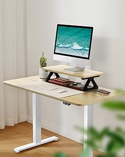 Totnz Electric Standing Desk Height Adjustable Table Ergonomic Home Office Furniture 48 Maple