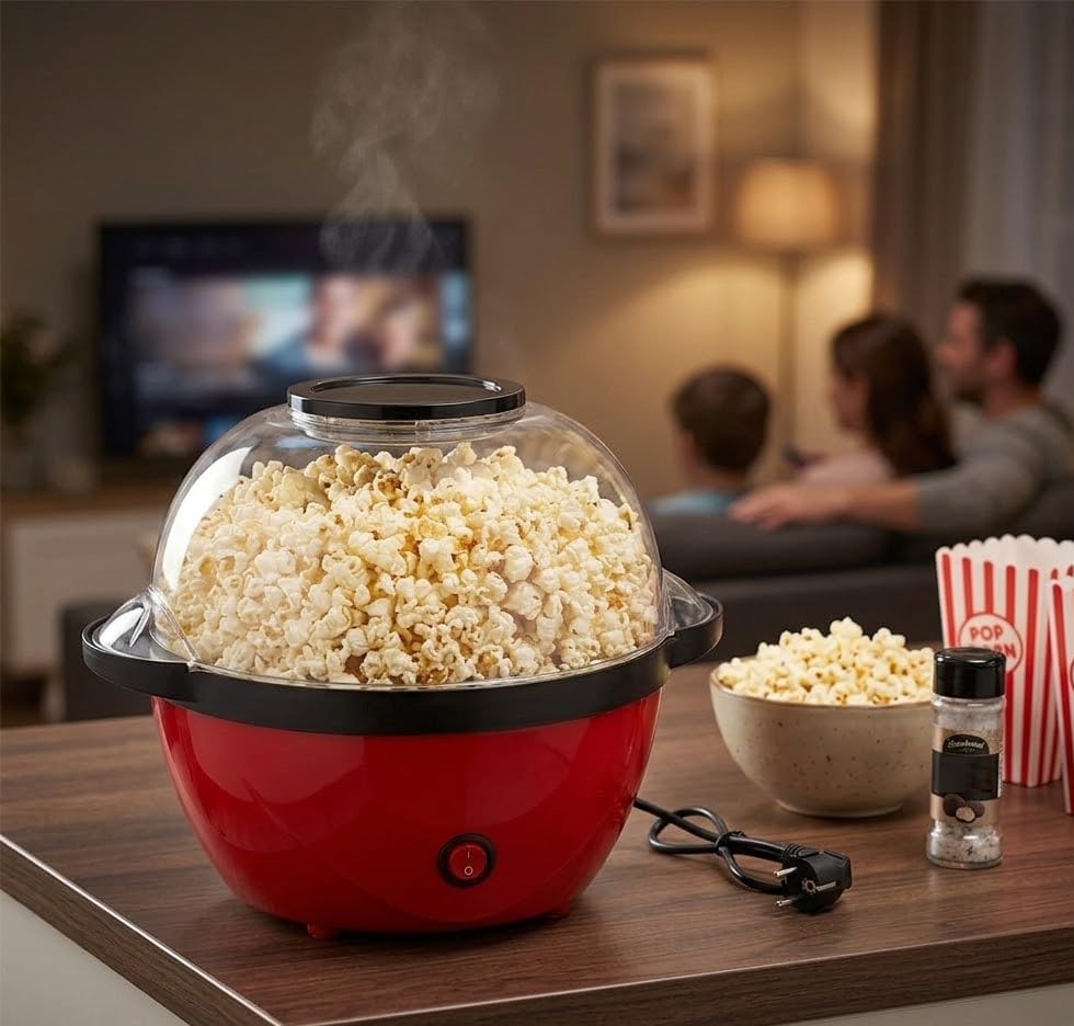450W Electric Popcorn Maker Machine with Butter Melting Plate Compact Countertop Snack Appliance for Café,Office, Buffet,Catering and Travel Use EU Plug 220V-image-23