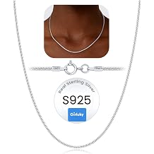 1.5mm Snake Chain 925 Sterling Silver Chain Necklace for Women, 18k Gold Plated Chains for Women Durable Womens Chains Necklace, 16 18 20 22 24 Inch