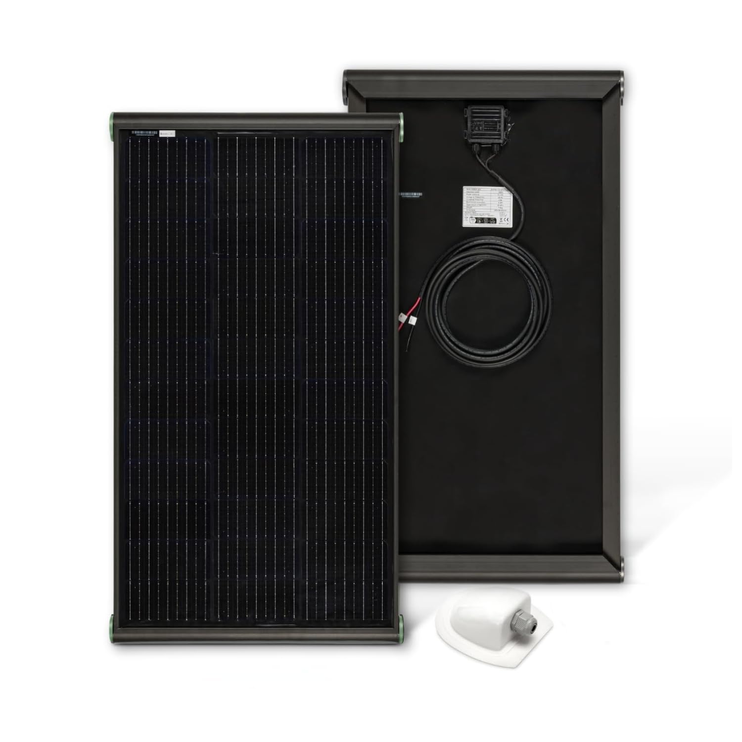 MOSCATELLI Camping Solaranlage Black Boost Komplettset 240W Monokristallin Solar Panel für Wohnmobil – PV Modul Solar Ladegerät 12V mit Halterung – Solarpanel Camping OHNE Laderegler