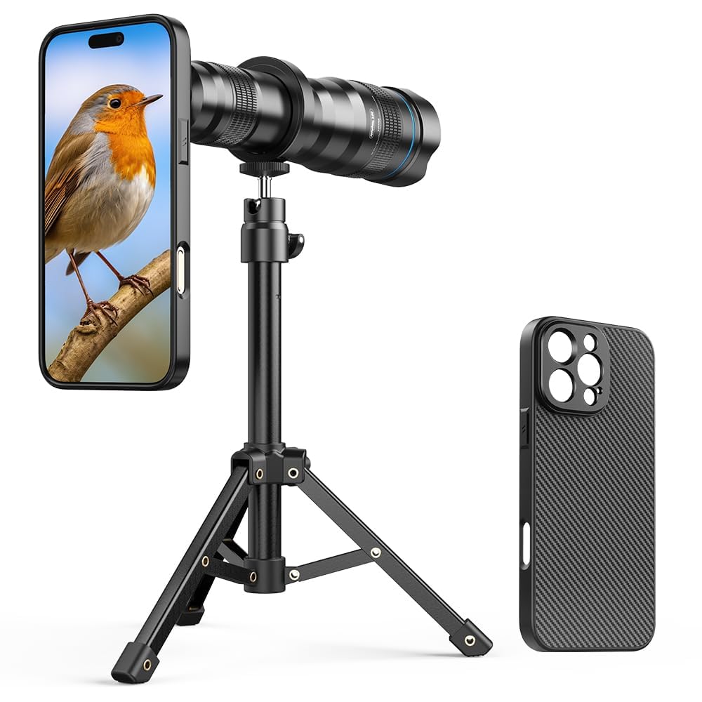 APEXEL 36x Telephoto Lens Compatible with iPhone 16 Pro Max | Photography for Travel, Birdwatching, Exploration | Kit with Sturdy Metal Tripod and Threaded Phone Case-picture-24