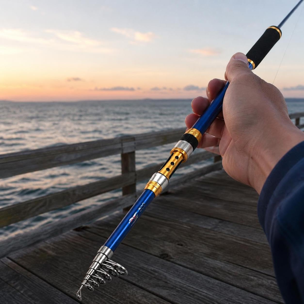 Canna da Pesca in Carbonio | Punta morbida colorata, Canna Azione Rapida, Lancio a , Per Pescatori Dilettanti
